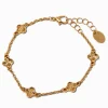 Claire's Bracelets-Gold-tone Clover Chain Bracelet