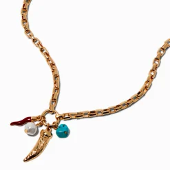 Claire's Colliers-Gold-tone Cowgirl Toggle Charm Pendant Necklace