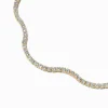 Claire's Bracelets-Gold-tone Cubic Zirconia Wiggle Tennis Bracelet