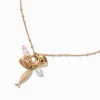 Claire's Colliers-Gold-tone Fish Toggle Charm Pendant Necklace