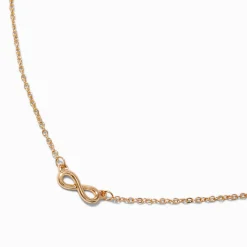 Claire's Colliers-Gold-tone Mini Infinity Stackable Pendant Necklace