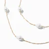 Claire's Colliers-Gold-tone Pearl Multi-Strand Necklace