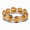 Claire's Bracelets-Gold-tone Sand Dollar & Pearl Stretch Bracelet