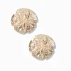 Claire's Clous D'oreilles-Gold-tone Sand Dollar Stud Earrings