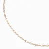 Claire's Colliers-Gold-tone Small Paperclip Chain Necklace