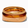 Claire's Bracelets-Gold-tone Tortoiseshell Marble Bangle Bracelets - 3 Pack