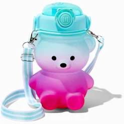 Claire's Gourdes Et Tasses-Gourde avec bandoulière oursons en gélatine Gummy Bears® rose et bleue