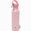 Claire's Gourdes Et Tasses-Gourde en acier inoxydable à carreaux rose