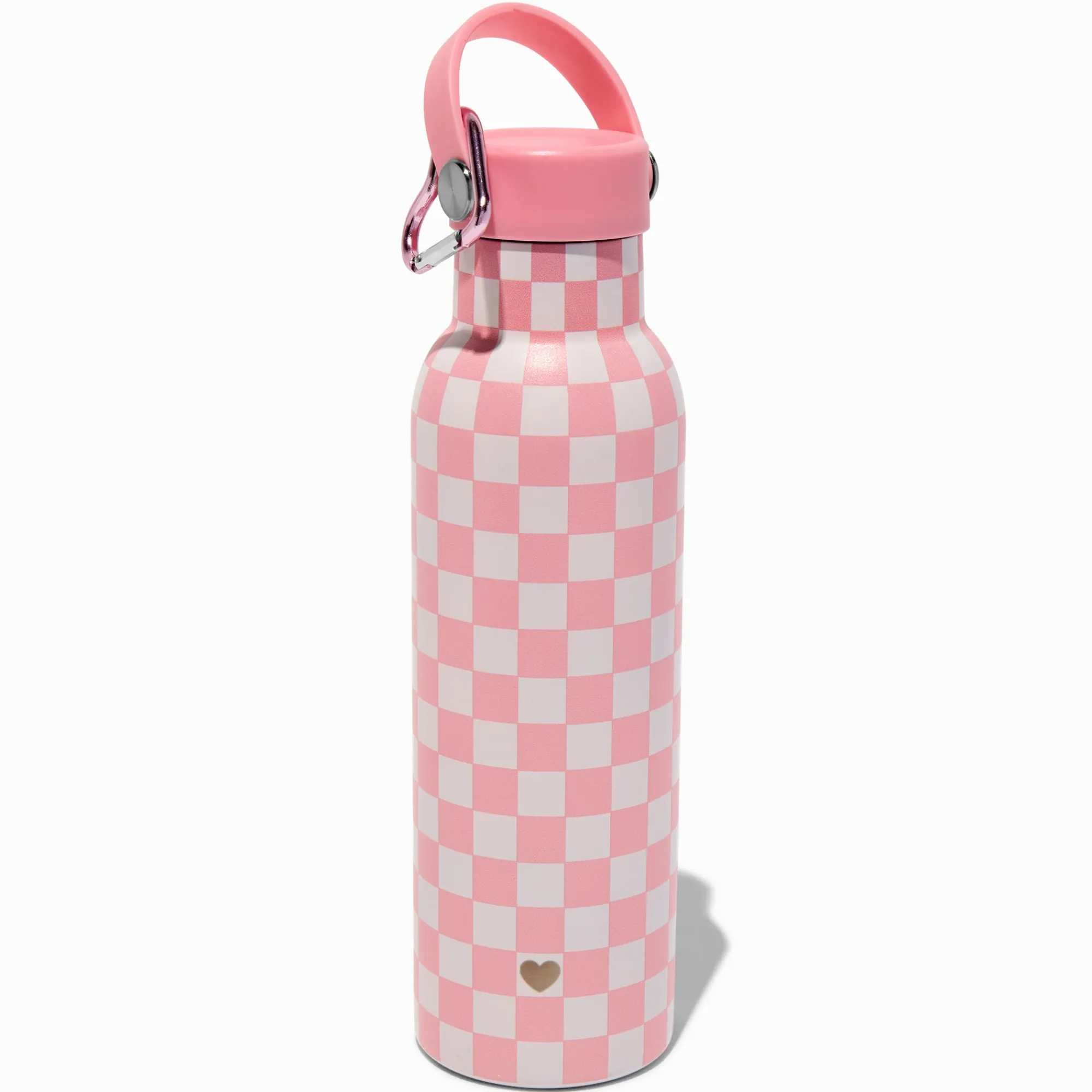 Claire's Gourdes Et Tasses-Gourde en acier inoxydable à carreaux rose