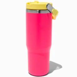 Claire's Gourdes Et Tasses-Gourde en acier inoxydable color block rose et jaune