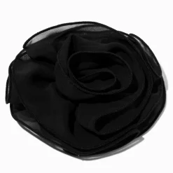 Claire's Barrettes Et Pinces|Fleurs Pour Cheveux-Grande barrette florale rosette noire