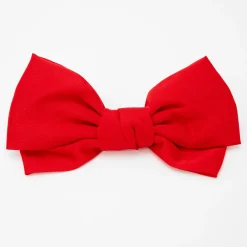 Claire's Noeuds Pour Cheveux|Barrettes Et Pinces-Grande barrette à nœud - Rouge