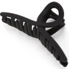 Claire's Barrettes Et Pinces-Grande pince à cheveux à boucle fine au fini mat - Noir