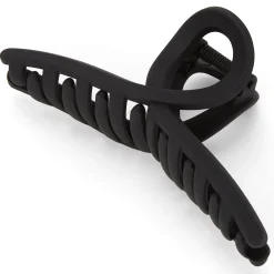 Claire's Barrettes Et Pinces-Grande pince à cheveux à boucle fine au fini mat - Noir