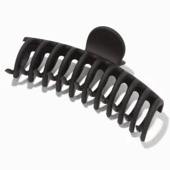 Claire's Barrettes Et Pinces-Grande pince à cheveux noire mate