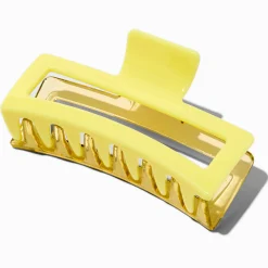 Claire's Barrettes Et Pinces-Grande pince à cheveux rectangulaire jaune bicolore