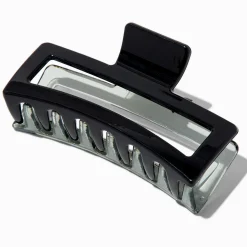 Claire's Barrettes Et Pinces-Grande pince à cheveux rectangulaire noire bicolore