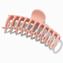 Claire's Barrettes Et Pinces-Grande pince à cheveux rose tendre mate