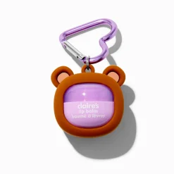 Claire's Lèvres-Grape Bear Carabiner Lip Balm Keyring