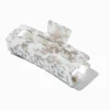 Claire's Barrettes Et Pinces-Grey Tortoiseshell Large Rectangular Hair Claw