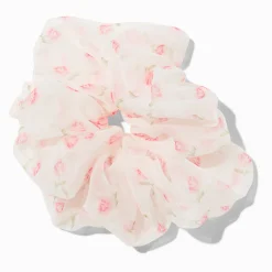 Claire's Chouchous-Gros chouchou satiné rose clair