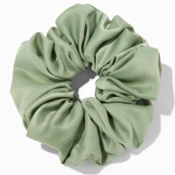 Claire's Chouchous-Gros chouchou vert sauge soyeux