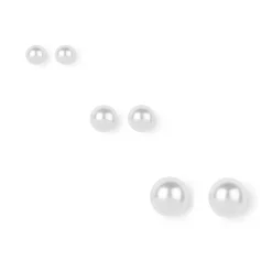 Claire's Clous D'oreilles-Gros clous d'oreilles multitailles effet perle d'imitation ivoire