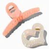 Claire's Barrettes Et Pinces-Heart Mixed Hair Claws - 2 Pack