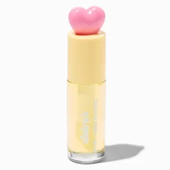 Claire's Lèvres-Huile à lèvres jaune cœur rose