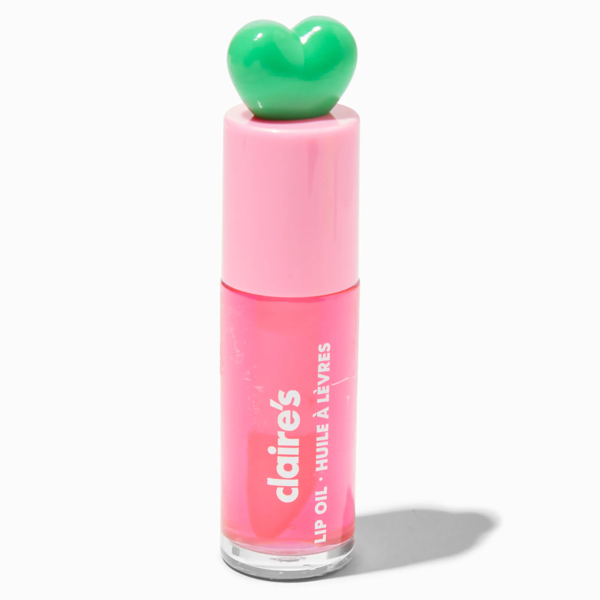 Claire's Lèvres-Huile pour lèvres rose cœur vert