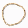 Claire's Bracelets-Infinity Charm Gold-tone Shot Bead Stretch Bracelet