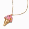 Claire's Colliers-Jeweled Ice Cream Cone Gold-tone Pendant Necklace