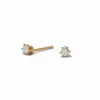 Claire's Clous D'oreilles-18k Gold Plated 3mm Iridescent Stud Earrings