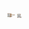 Claire's Clous D'oreilles-18k Rose Gold Plated 5mm Cubic Zirconia Basket Stud Earrings