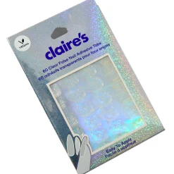 Claire's Ongles-Languettes adhésives transparentes faux ongles vegan - Lot de 60