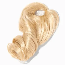 Claire's Perruques Et Extensions-Élastique avec cheveux synthétiques bouclés extra large - Blond platine