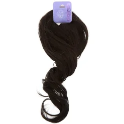 Claire's Perruques Et Extensions-Élastique avec longs cheveux synthétiques bouclés noirs