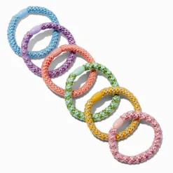 Claire's Élastiques-Élastiques arc-en-ciel tons vifs - Lot de 6
