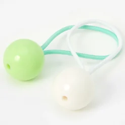 Claire's Élastiques-Élastiques avec perle d’imitation unique verts - Lot de 2