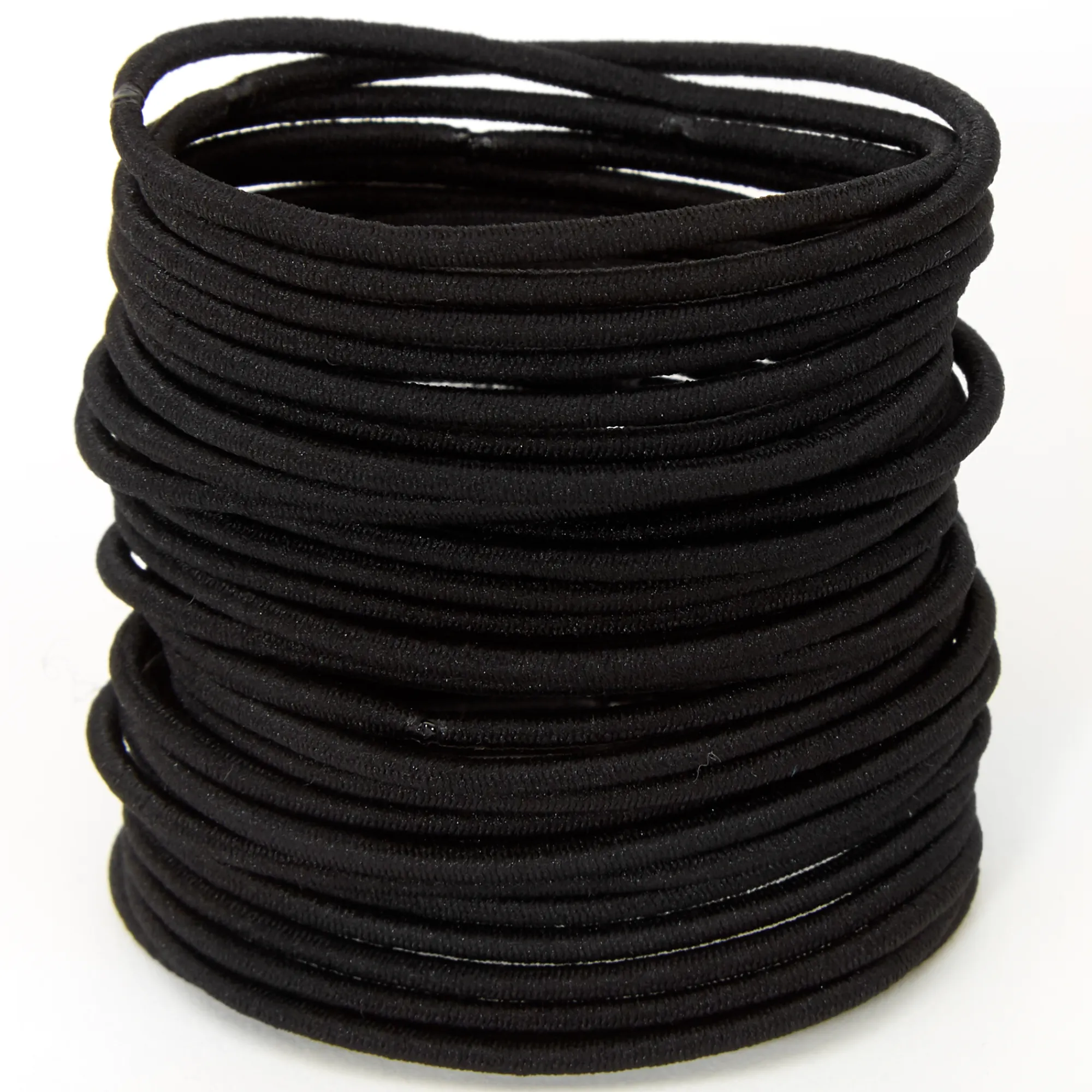 Claire's Élastiques-Élastiques à cheveux de luxe - Noir, lot de 30