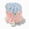 Claire's Élastiques|Élastiques Spirale-Élastiques en spirale breloques scintillantes roses et bleues - Lot de 3