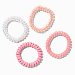 Claire's Élastiques|Élastiques Spirale-Élastiques en spirale corail - Lot de 4