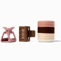 Claire's Élastiques|Barrettes Et Pinces-Élastiques et pinces à cheveux athlétiques roses - Lot de 14