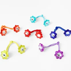Claire's Élastiques-Élastiques à fleurs arc-en-ciel Claire's Club - Lot de 6