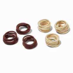 Claire's Élastiques-Élastiques marron et blonds - Lot de 30