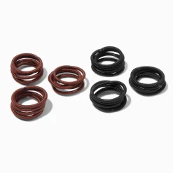 Claire's Élastiques-Élastiques marron et noirs - Lot de 30