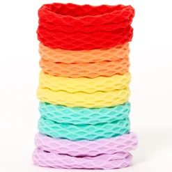 Claire's Élastiques-Élastiques nid d'abeille arc-en-ciel pastel Claire's Club - Lot de 10