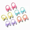 Claire's Noeuds Pour Cheveux|Élastiques-Élastiques à nœud à pois arc-en-ciel Claire's Club - Lot de 10