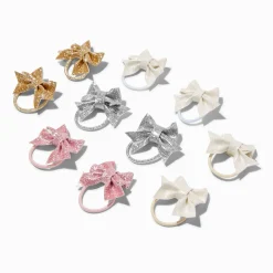 Claire's Élastiques-Élastiques à nœuds pailletés Claire's Club - Lot de 10