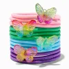 Claire's Élastiques-Élastiques papillons arc-en-ciel holographiques - Lot de 12
